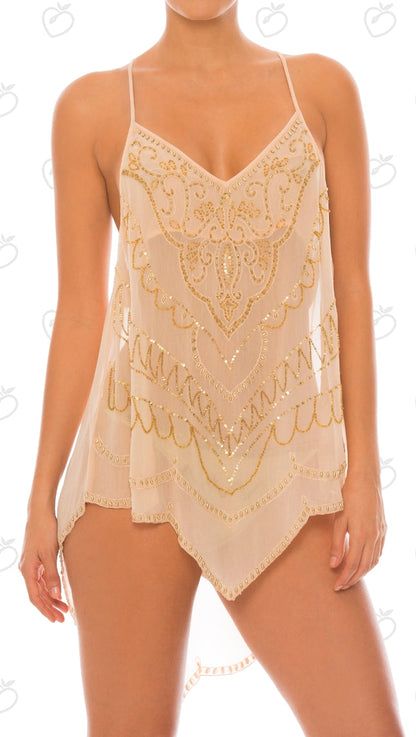 Shine Gold Shirt Coverup