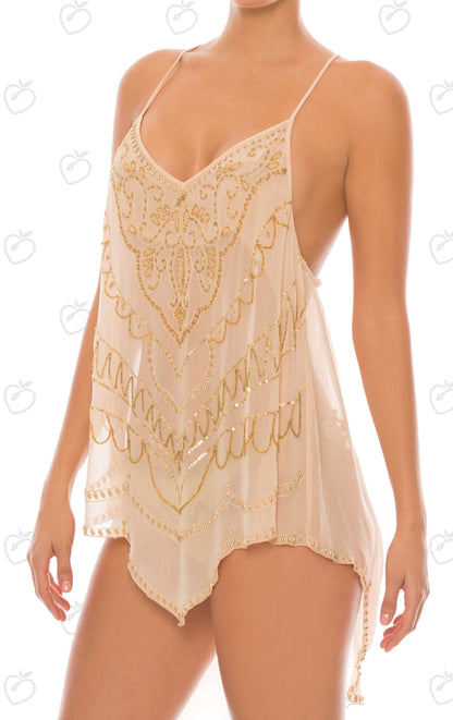 Shine Gold Shirt Coverup